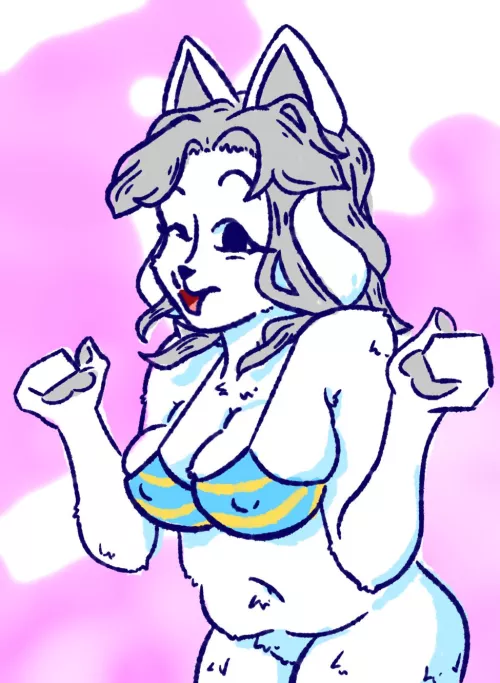 wat does the hooman think of [Temmie]’s new biknini?? by RepulsiveTomato69