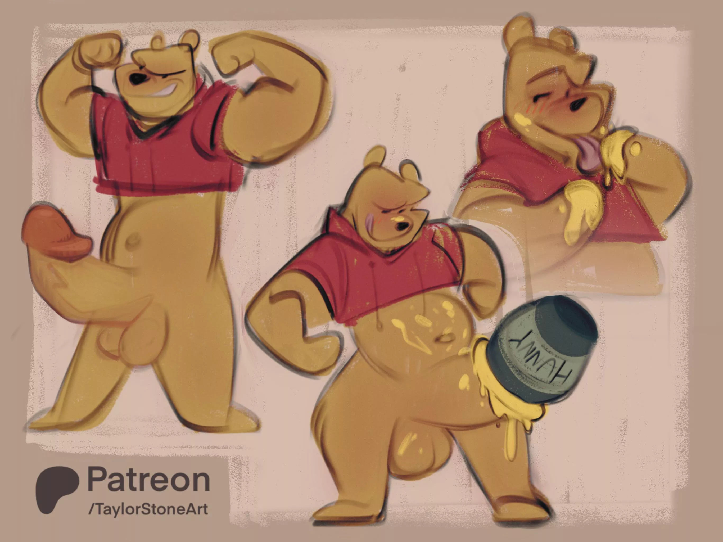 Winnie the Pooh (Art by me @taylorstoneart) posted by TaylorStoneArt