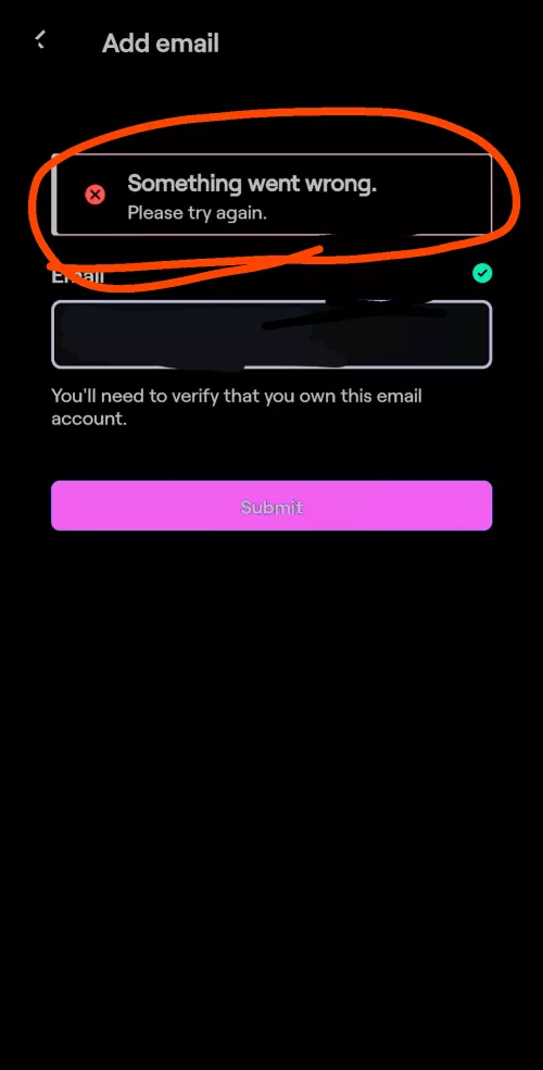Won't allow me to verify my email by bigppboi6942075