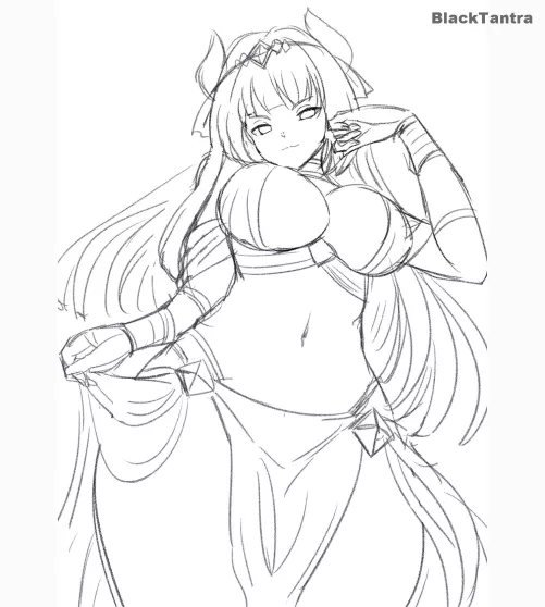 Big tits succubus sketch [Dakini by BlackTantra] by BlackTantra__