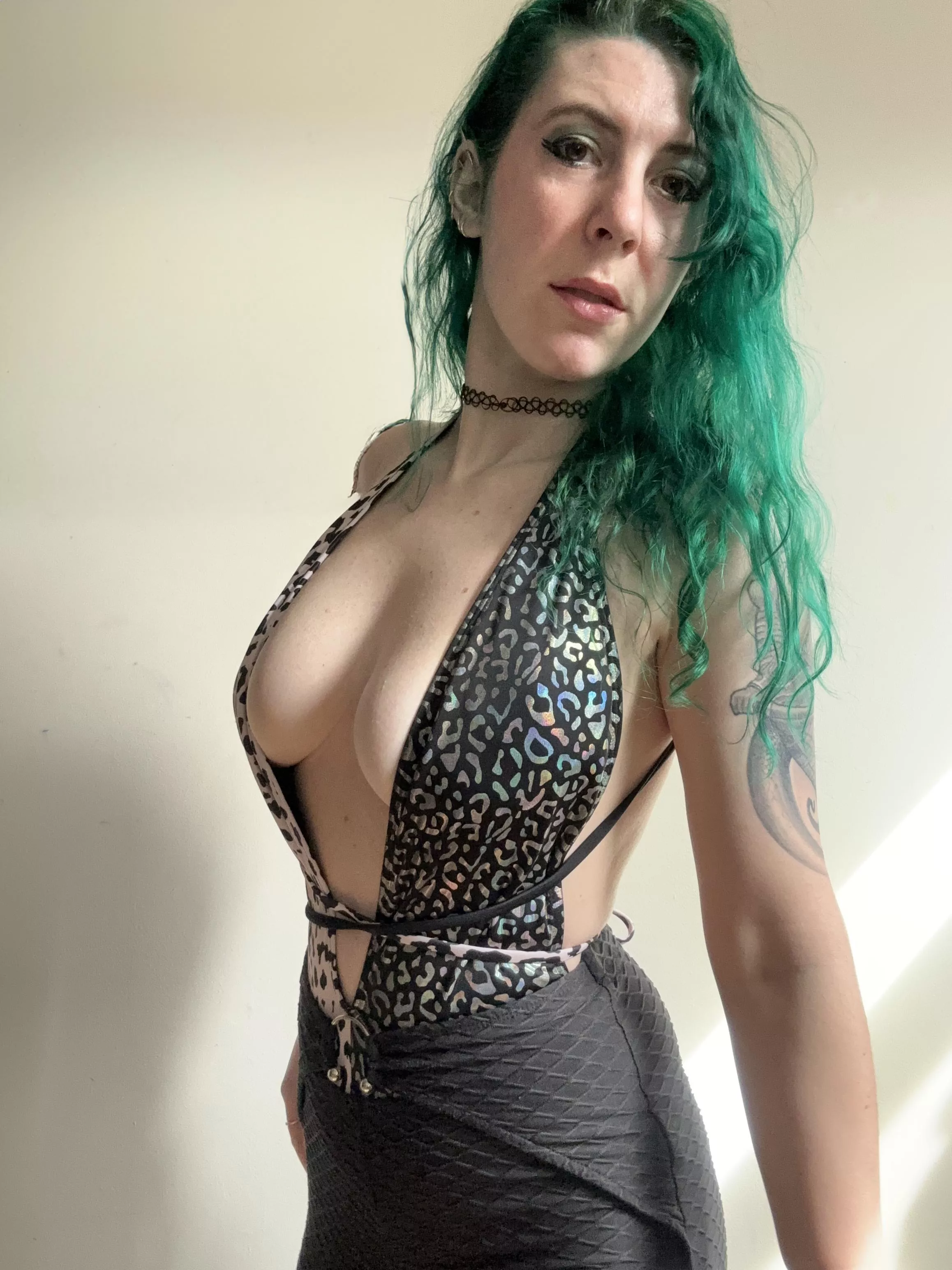 Braless in leopard posted by sirenskiss3