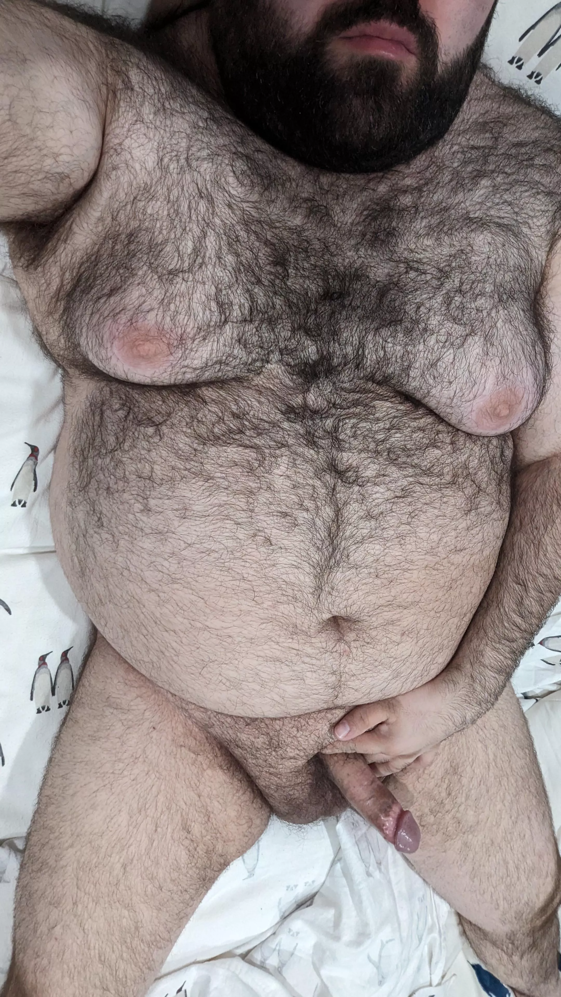 I am just laying in bed ready for some love. posted by NakedMrGamer