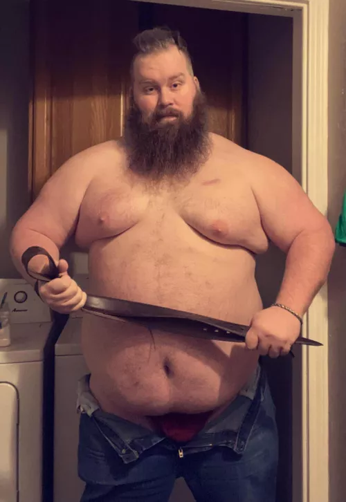 I have been craving using this belt as a collar and leash on someone  by Beardedcook91