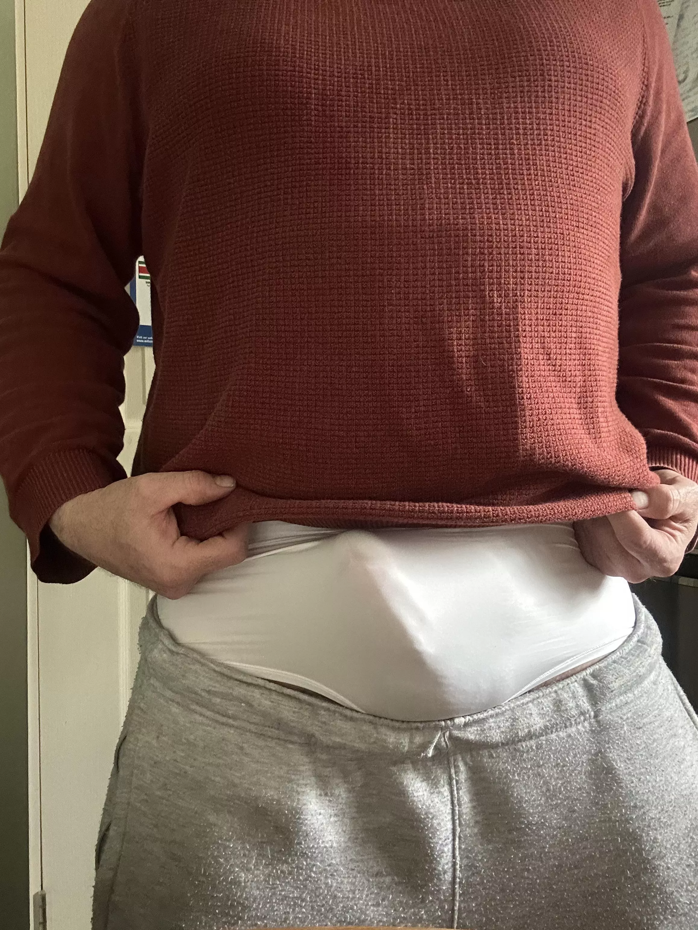 Kitchen Bulge.  posted by boredcoc