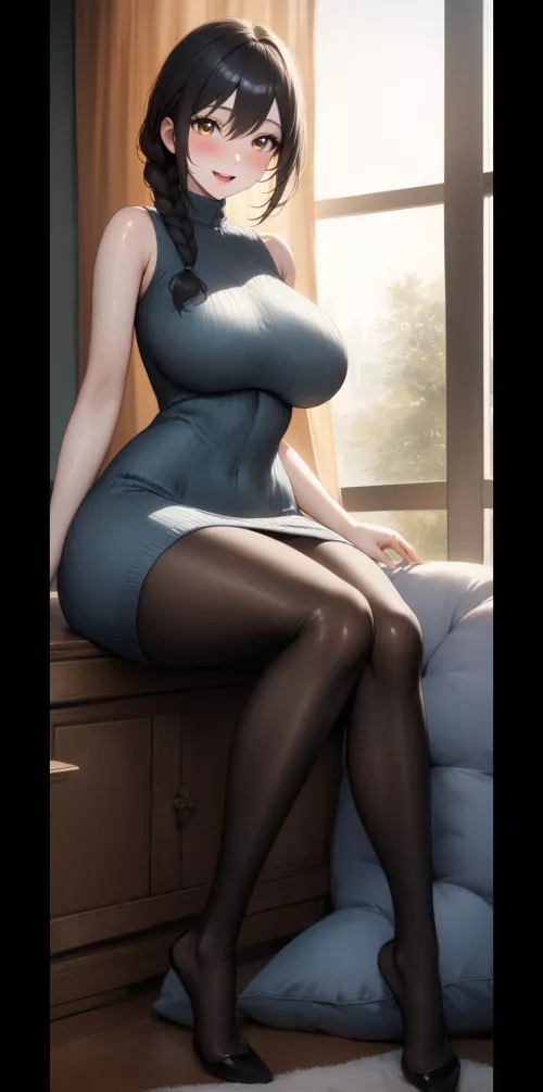 Knit Dress & Tights by CheetahSperm18