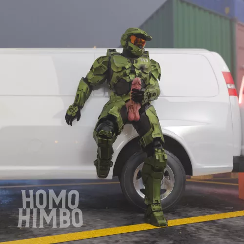 Master Chief getting naughty in the cargo yard 😈 (@homohimbo on Twitter) by homohimbo_