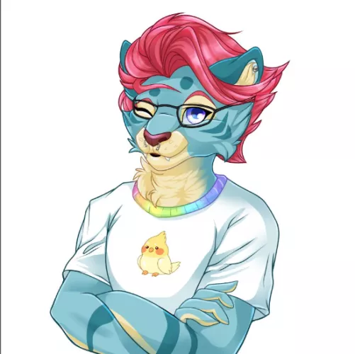 My first commission! :’) friend’s fursona, art by me! by janey_cat