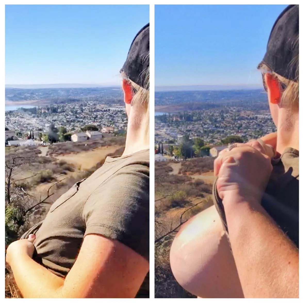 Pulling your tits out while hiking is the best feeling! Makes hubby horny too! ;-) posted by Curioushubsandwife