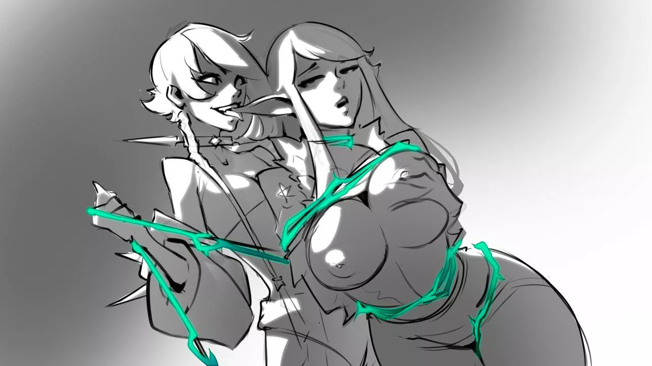 sketch of captured elven for my game [The Veil Chronicles: Nix University] posted by NoN-Hydra