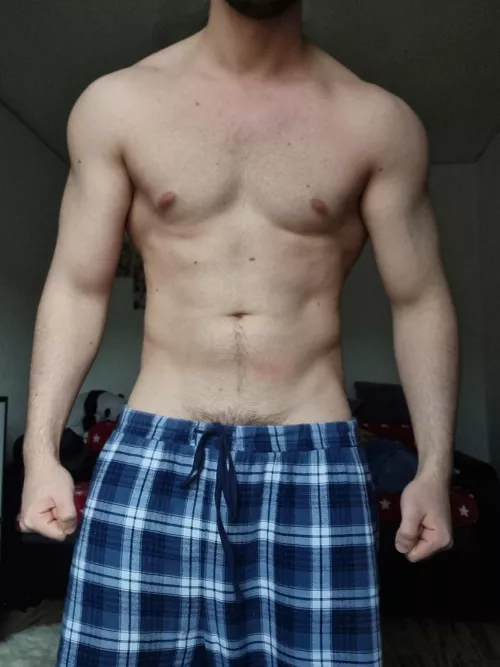 You see your friends pubes peeking out, do you get on your knees for him? by collegegymbro2
