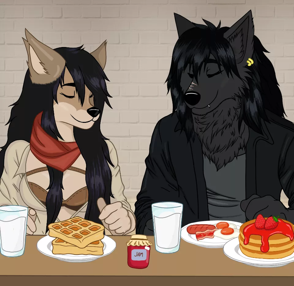 Breakfast 😋 (ych by me) posted by danuwyyy