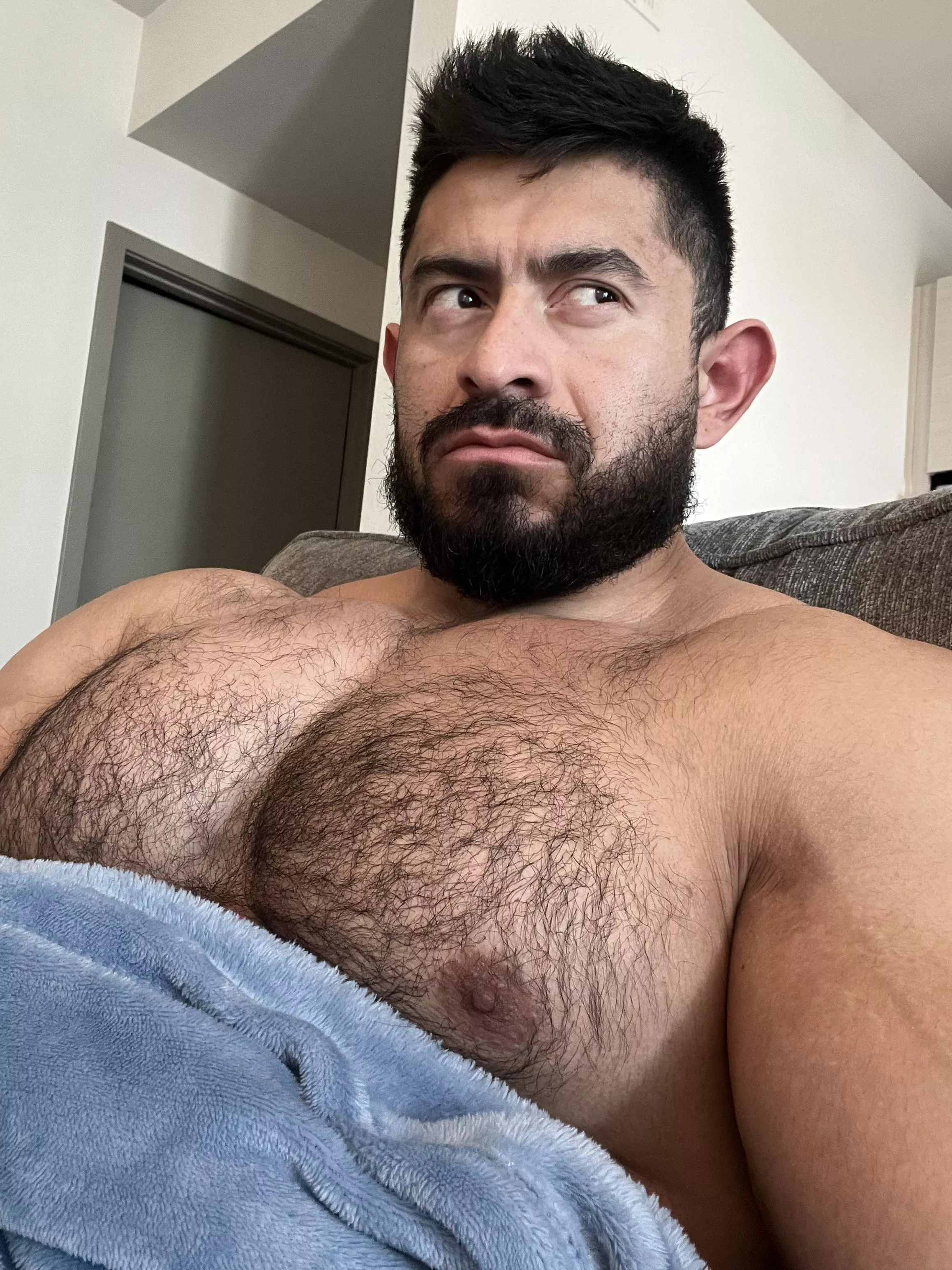 Came down with the flu... but the good news is that my chest is getting hairier! 😄 posted by mateomuscle69