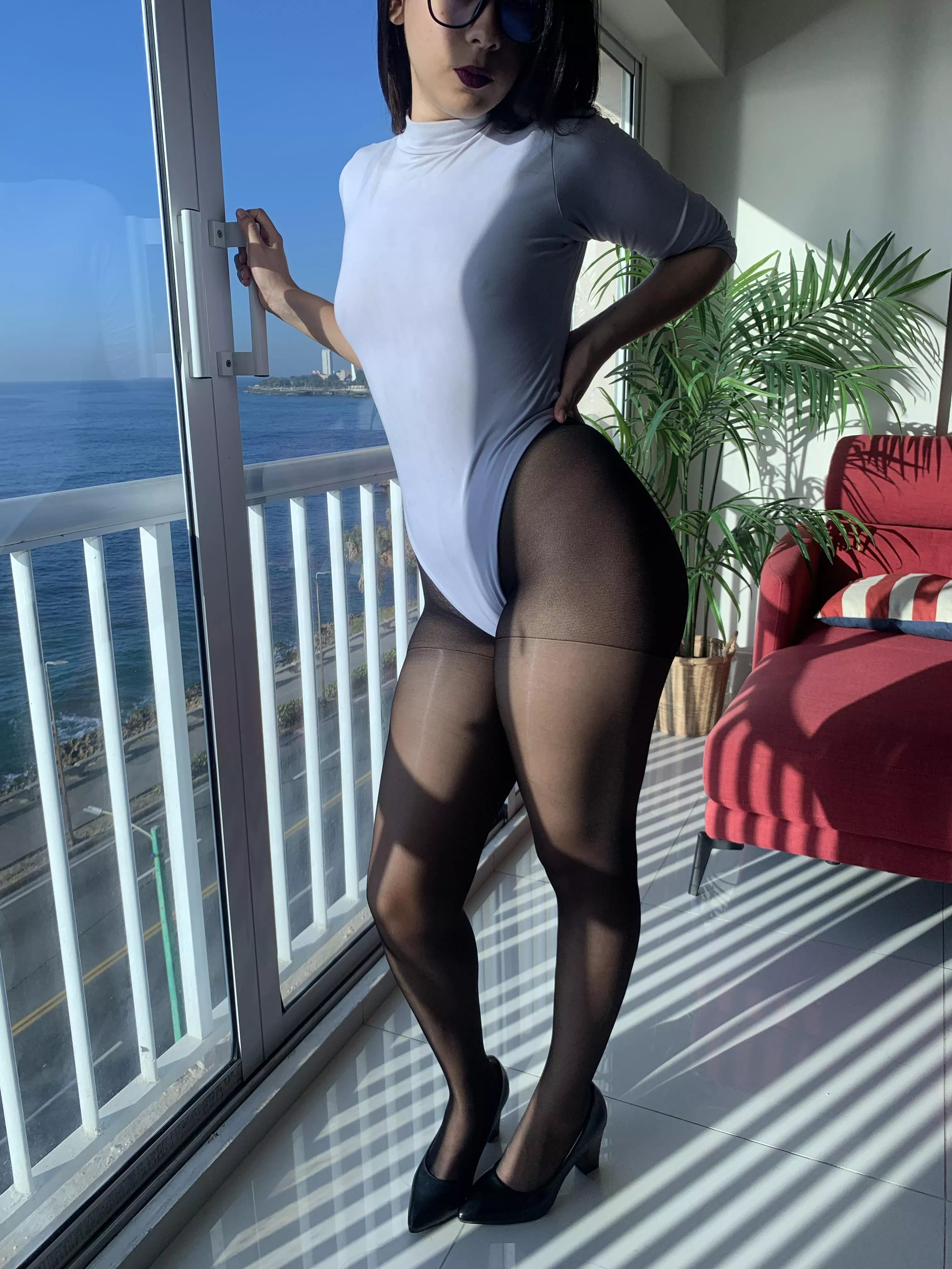 Can never go wrong with the black nylons and heel combo. posted by Confident-Emu4587