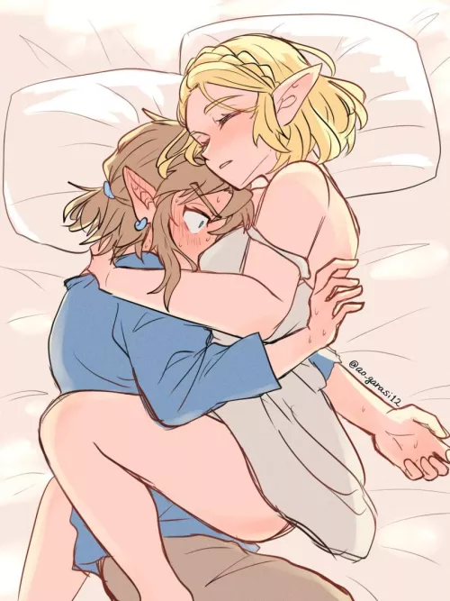 Cuddles with Zelda by Mattebroilerius