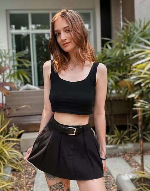 Hope you like the view up my little school skirt by lis_dolly23