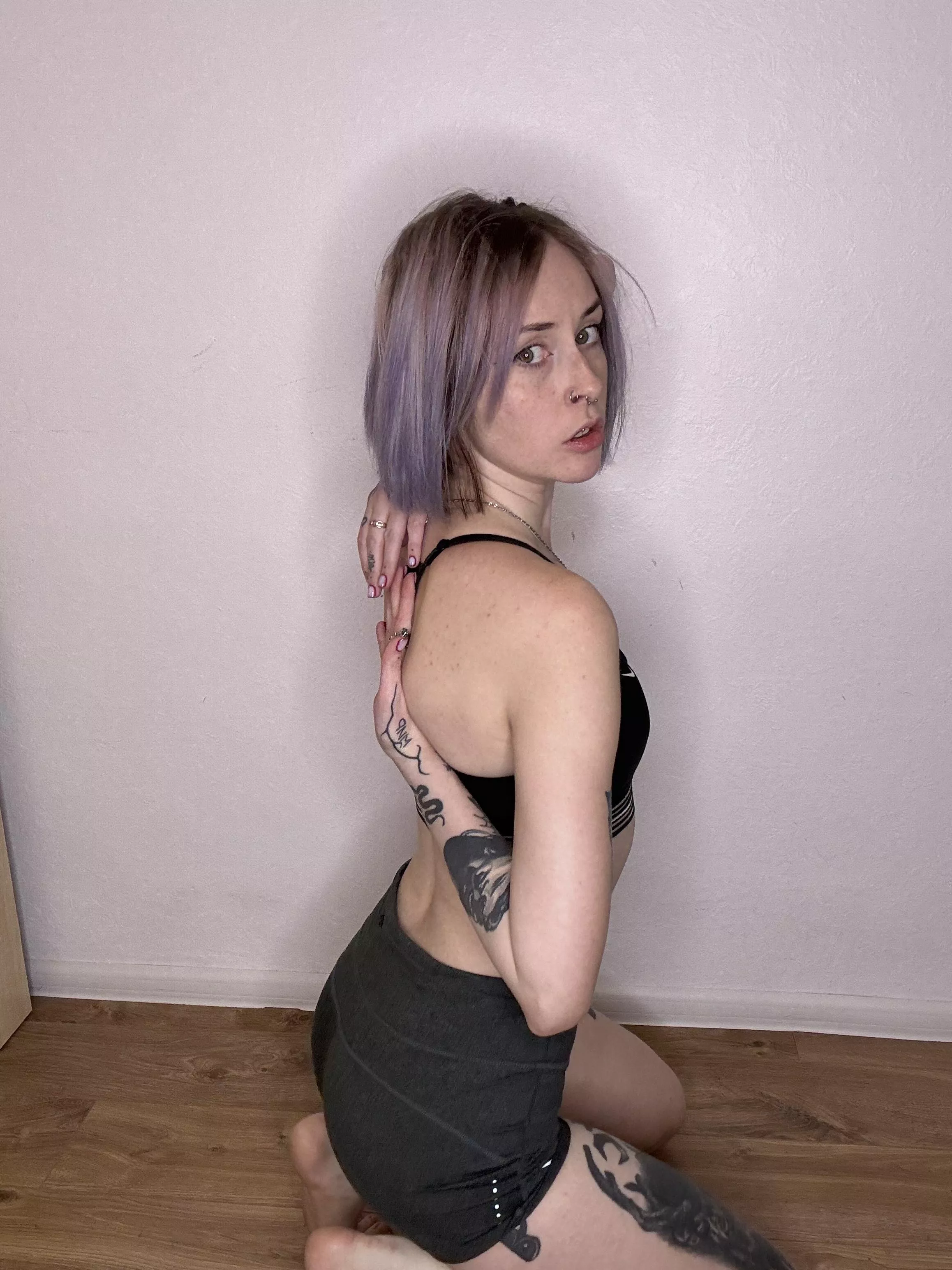 I love doing yoga in my comfortable shorts posted by Womanlyclary12