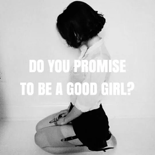 I promise to be a good girl posted by Lia_cdzinha
