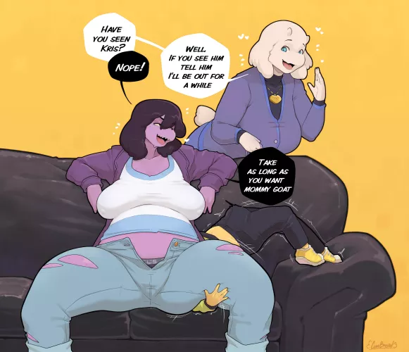 No idea where he is [Susie, Toriel and Kris] (Cumbread) by Cumbreaduwu