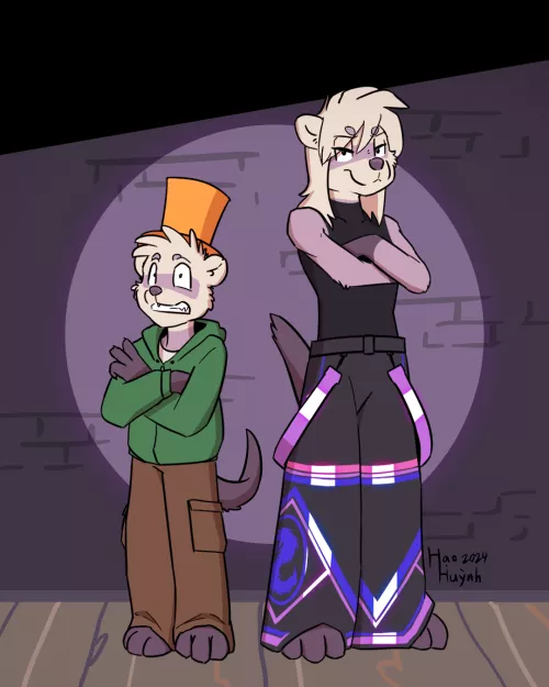 Time-Traveling Ferrets (It's the same guy) by borealhao