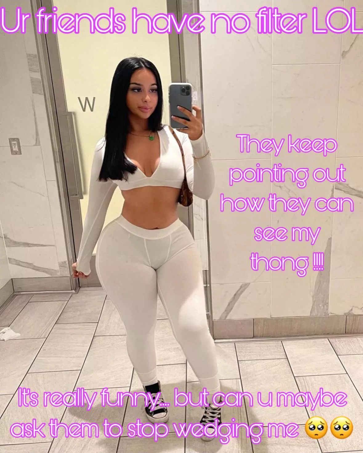 Your girlfriend is usually the butt of the joke in your friend group… posted by captiontease