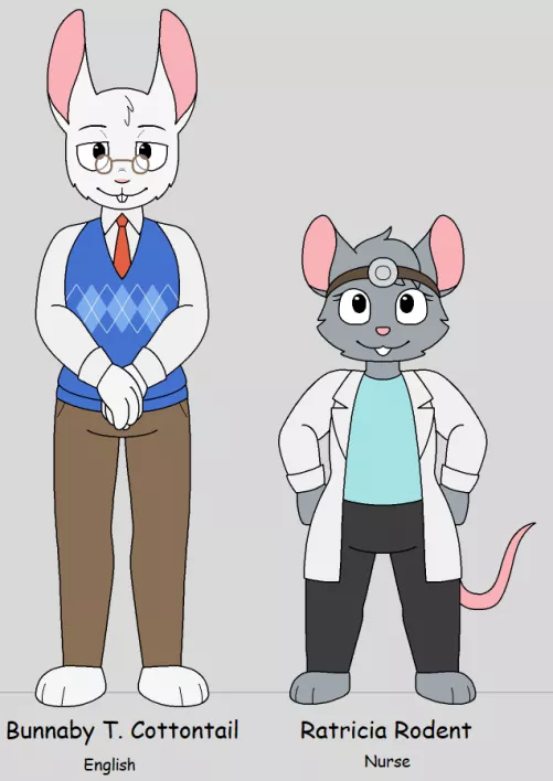 A couple character designs for an idea I had for a retro-styled edutainment game! by sivanhe