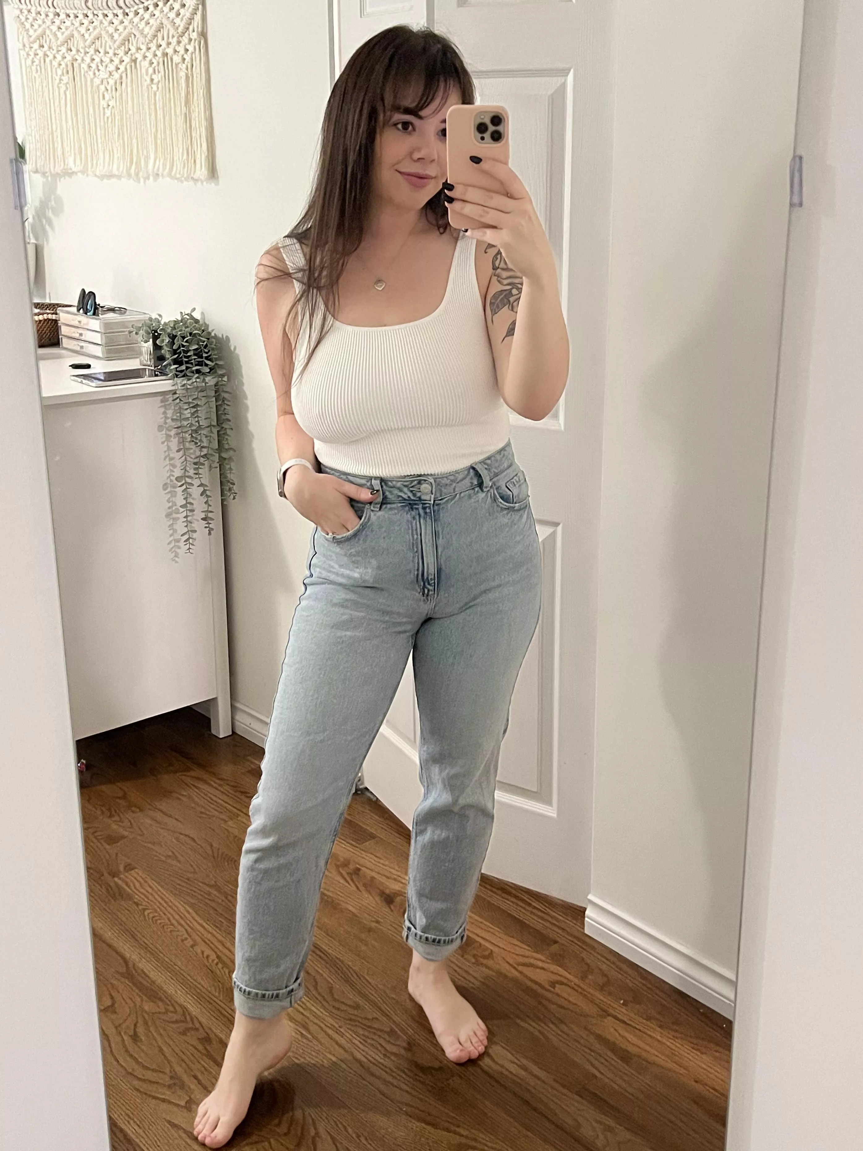 Braless in white is always my favourite! posted by avajadeanderson