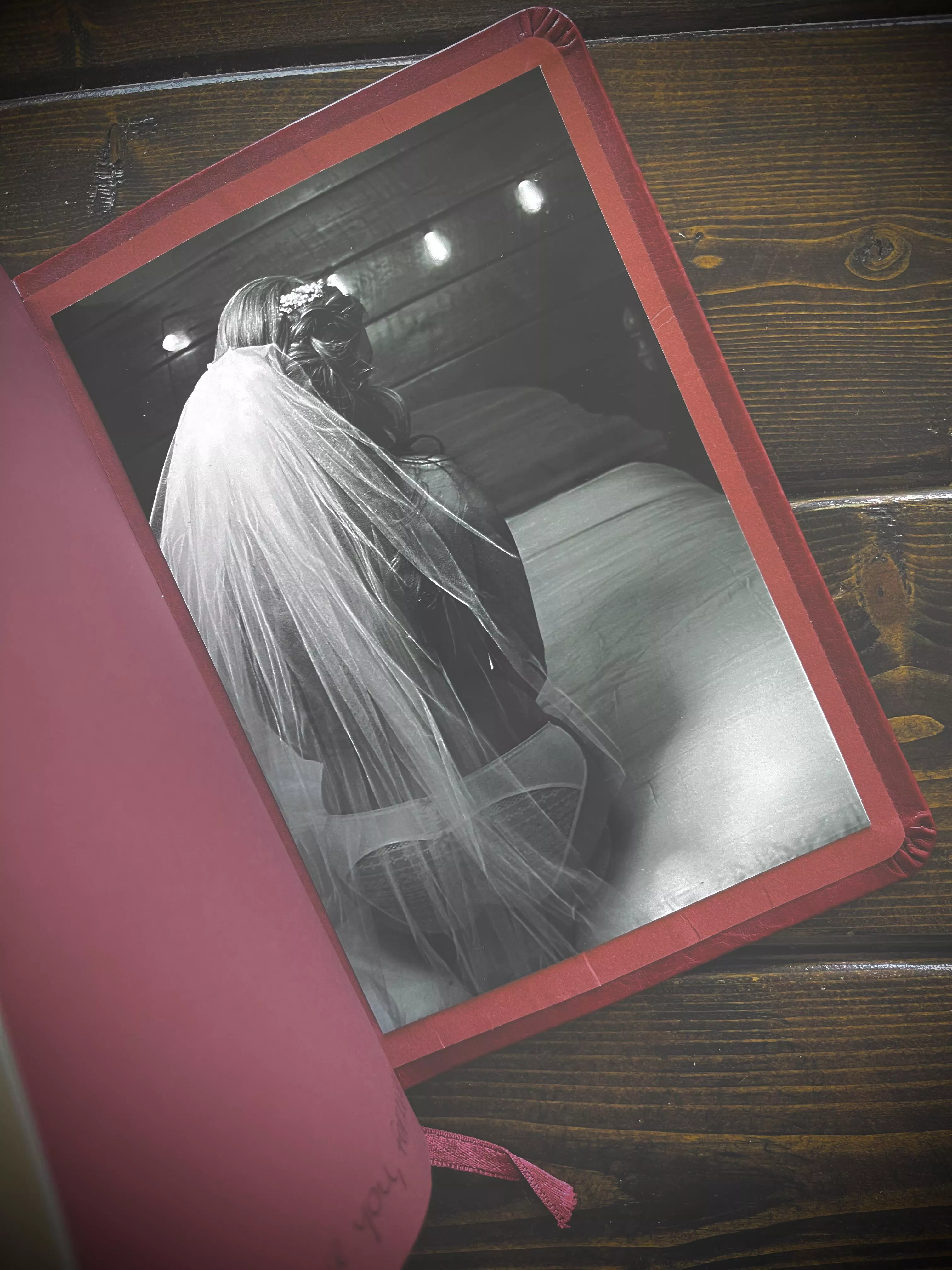 Got married just before my first deployment to Afghanistan. This is what my typically modest and shy church wife left as a surprise in the back of the Bible she sent with me! posted by -No-Impact_No-Idea-