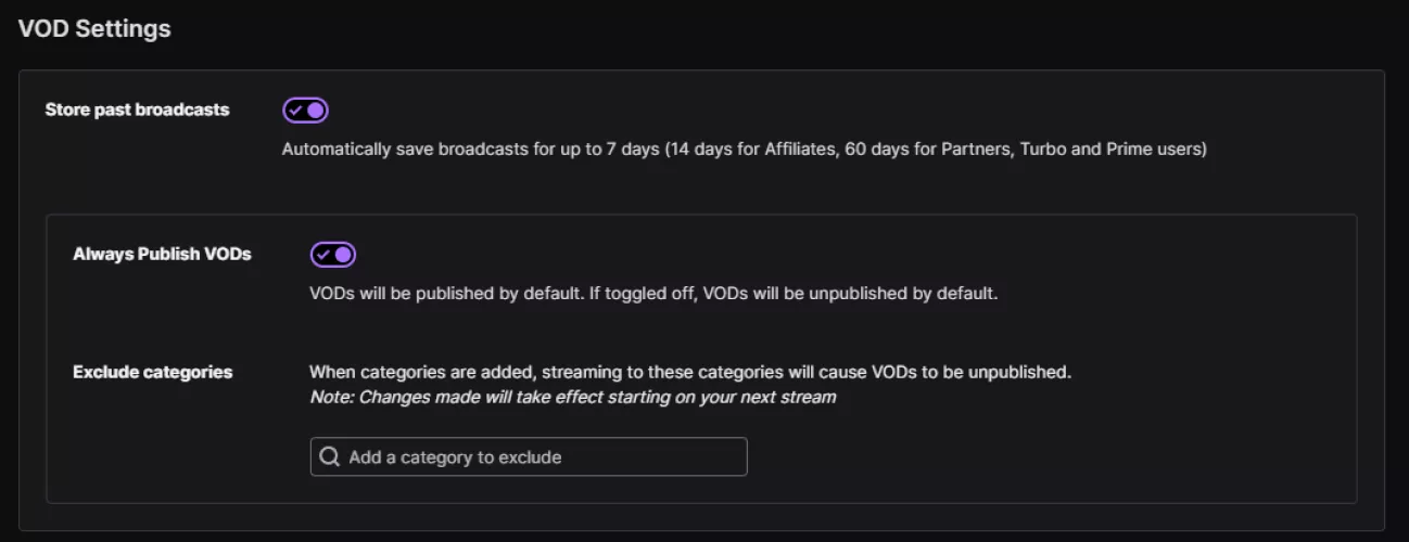 I can't find my VOD's. Yes I have it enabled to save them. Yes I had this enabled before my stream by MoxxieMercury