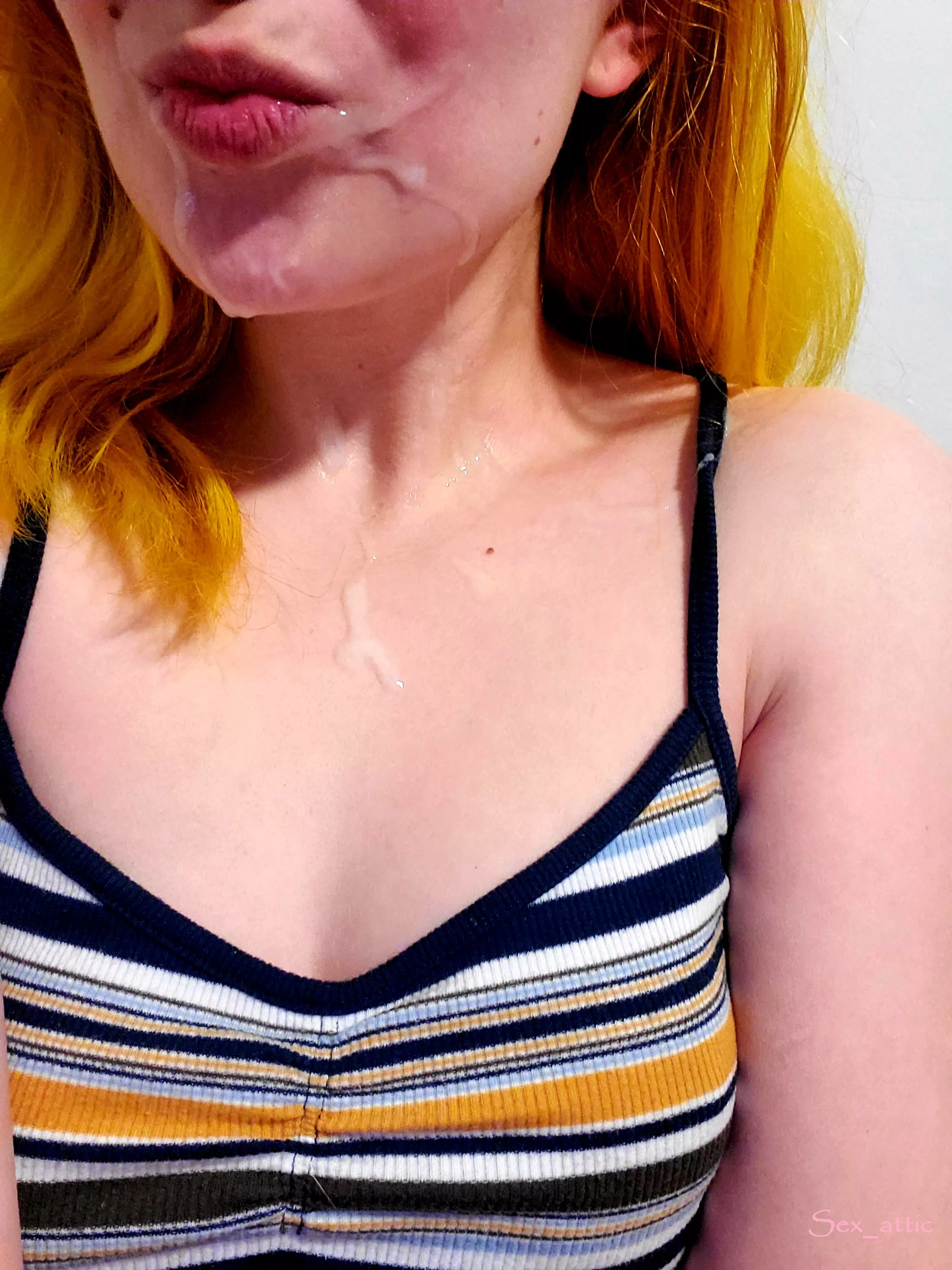 I keep getting cum on my lips and I'm not sure how... posted by Sex_attic