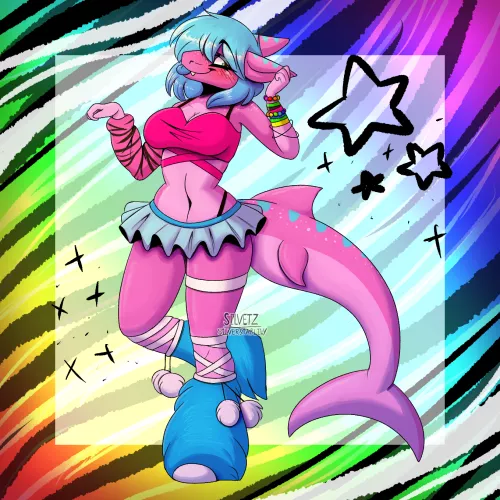 Kandi raver [art by me, @silverstarlily on Twitter] by Silverstarlily