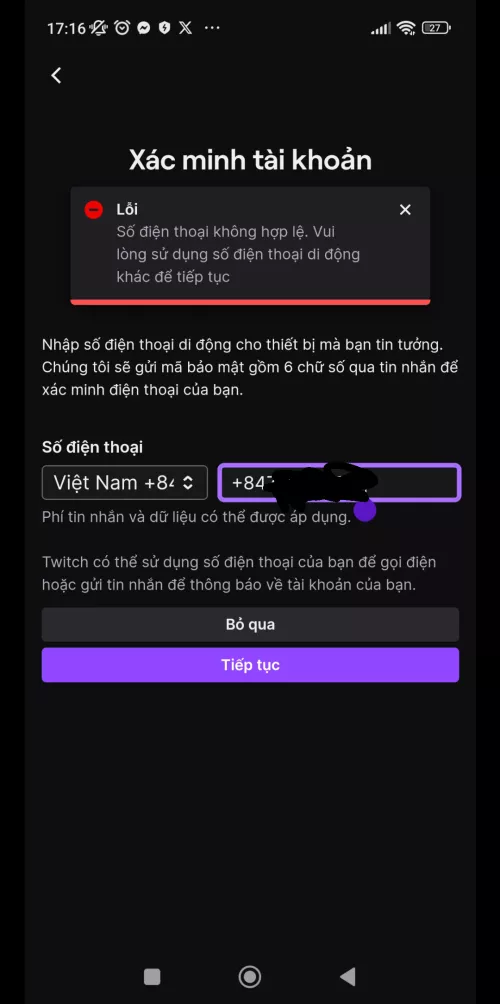 Okay, so i wanted text a guy, but it forces me to enter my phone number, by binh1403