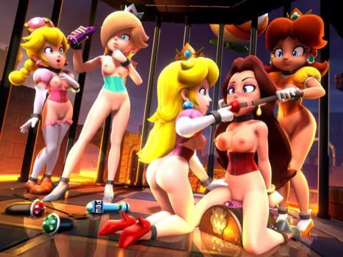 Peach and Daisy corrupt the others (OnModel3D) posted by DeviantMoment