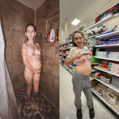 Pregnant and horny at home or at the store 👅 by TinyHornsBigbooty