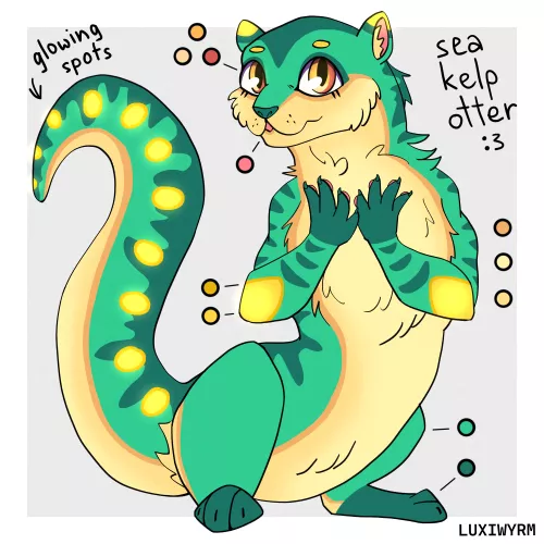 sea kelp otter 💚 by luxiwyrm