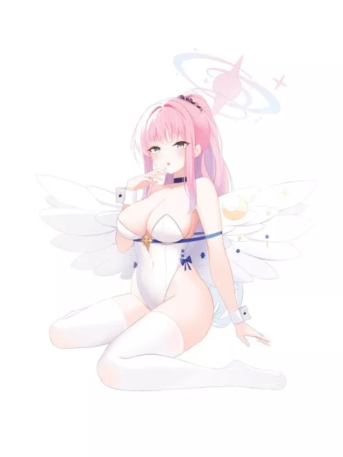 Sexy and cute angel waifu by reversedturnover