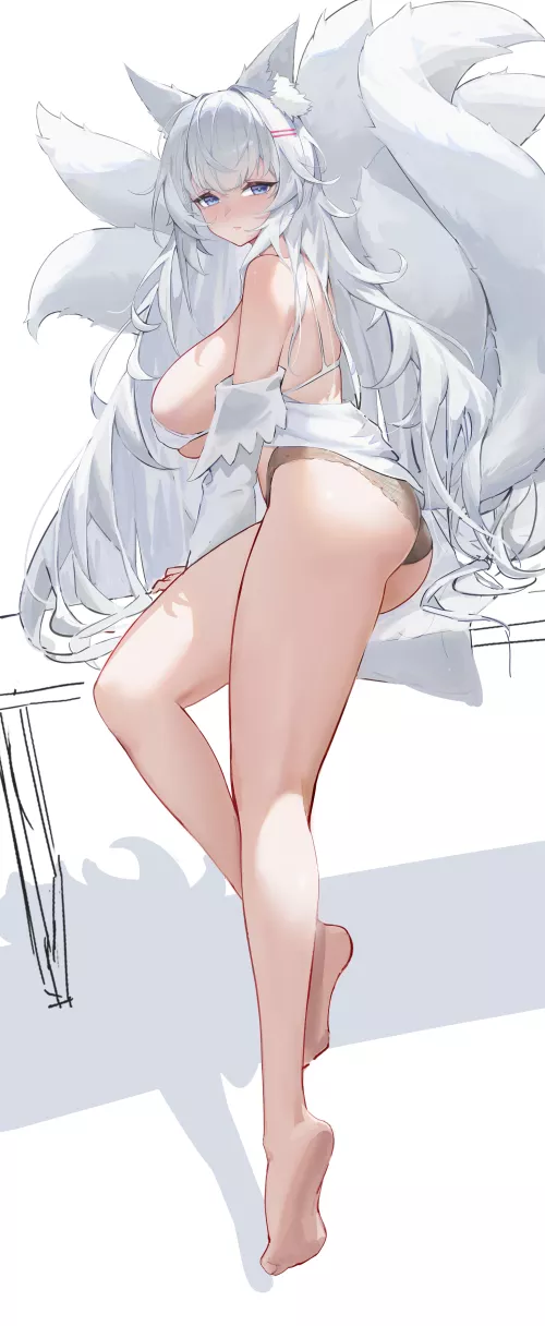 Shinano's big fluffy tails [Azur Lane] by Zewen_Senpai