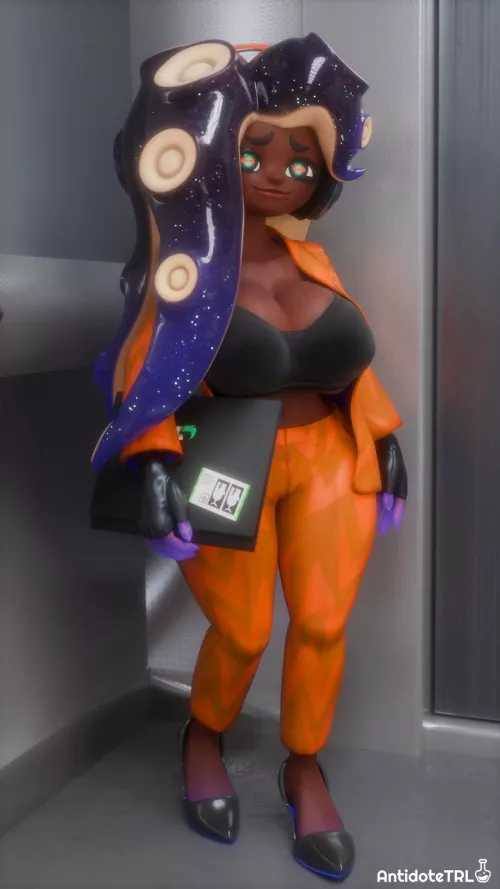 [AntidoteTRL] Marina Holding her Laptop by AntidoteTRL