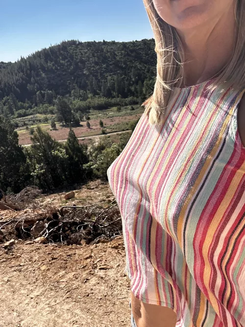 Braless in nature by Charlotte-Milf