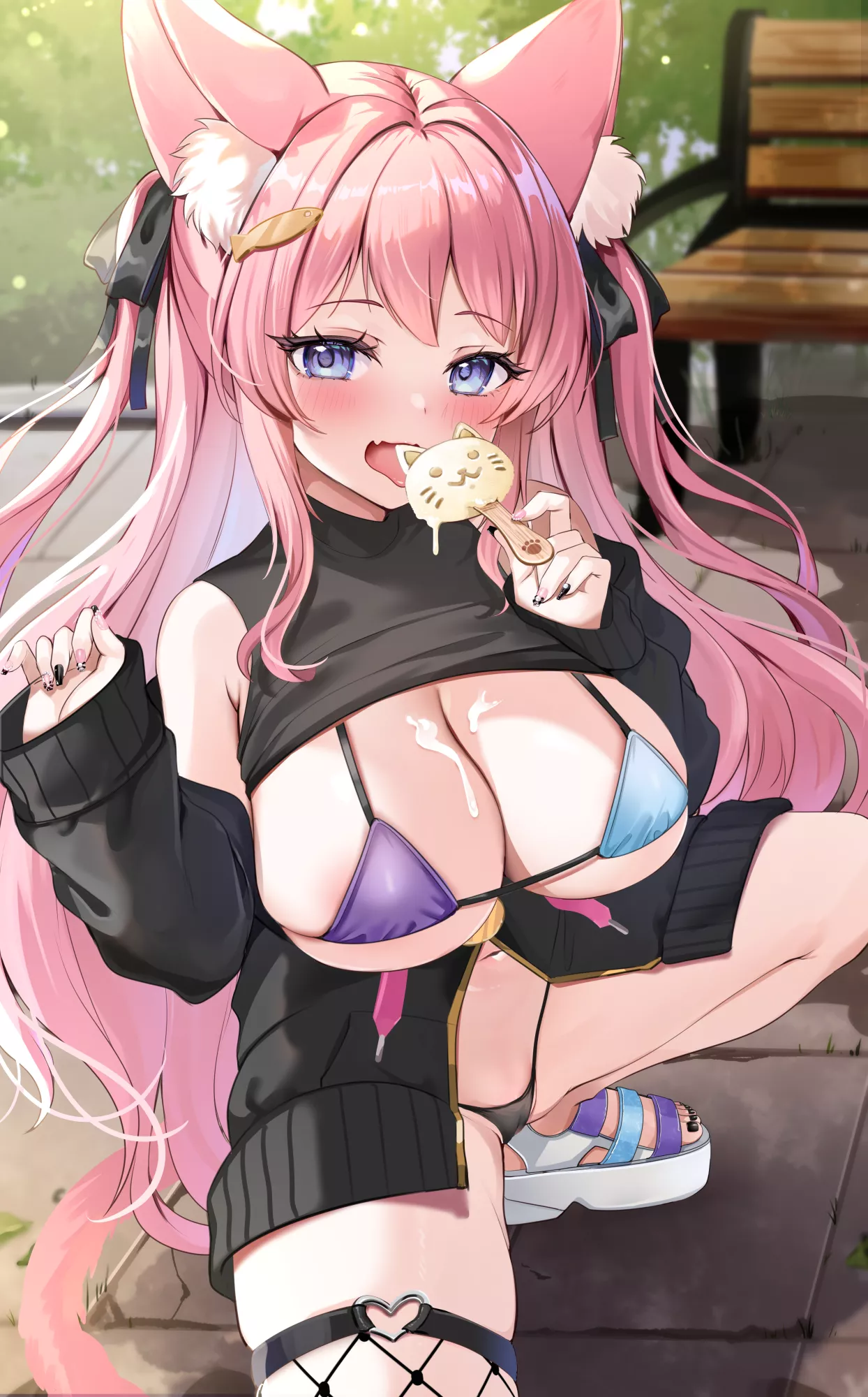 Busty kitty with a popsicle (ktsk_pachi) posted by FoehammersRvng