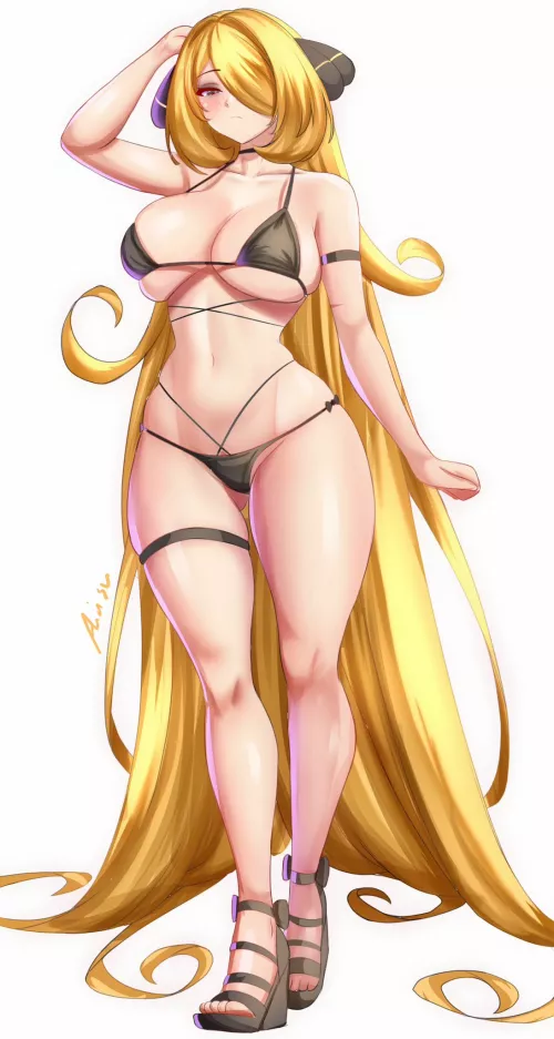 Cynthia's curvy thighs and long legs by Terran117