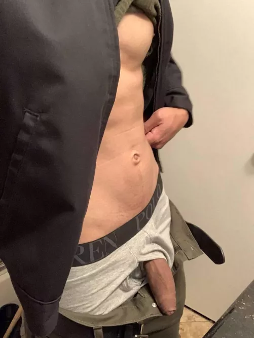 Glazed pink tip behind my hoodie , you brave enough to pull back? by pierresnote