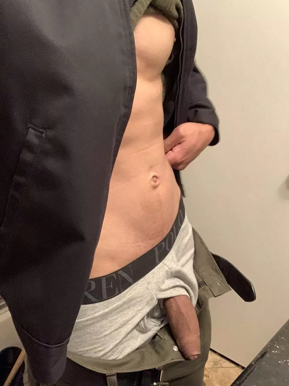 Glazed pink tip behind my hoodie , you brave enough to pull back? posted by pierresnote