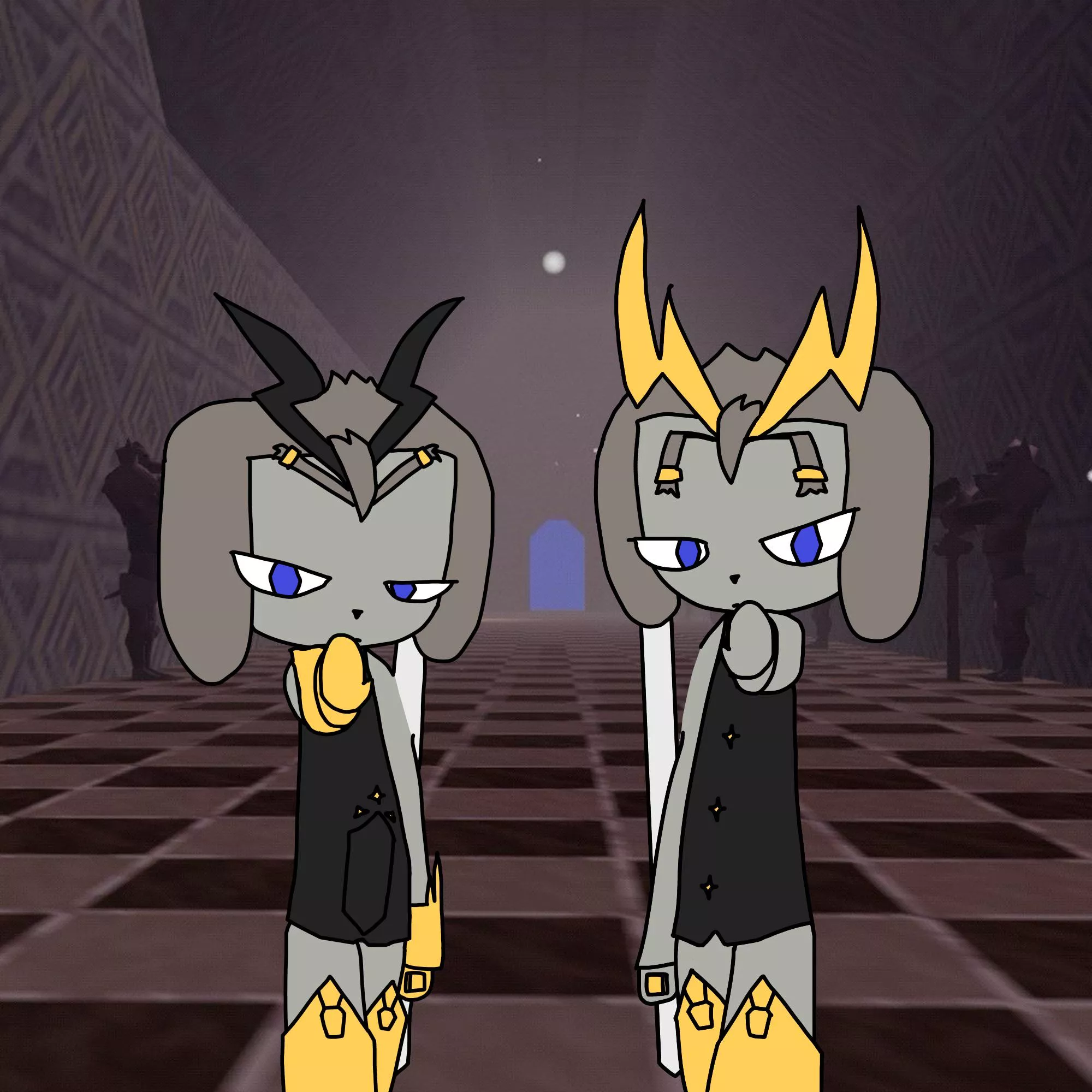 “Halt, state your business in r/furry.” [X] (Art by me.) posted by No-Matter-9104