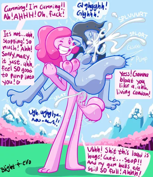 [H/F] Princess Bubblegum filling up Marceline like a condom (Artist: blightstar) by HotFutanariContent