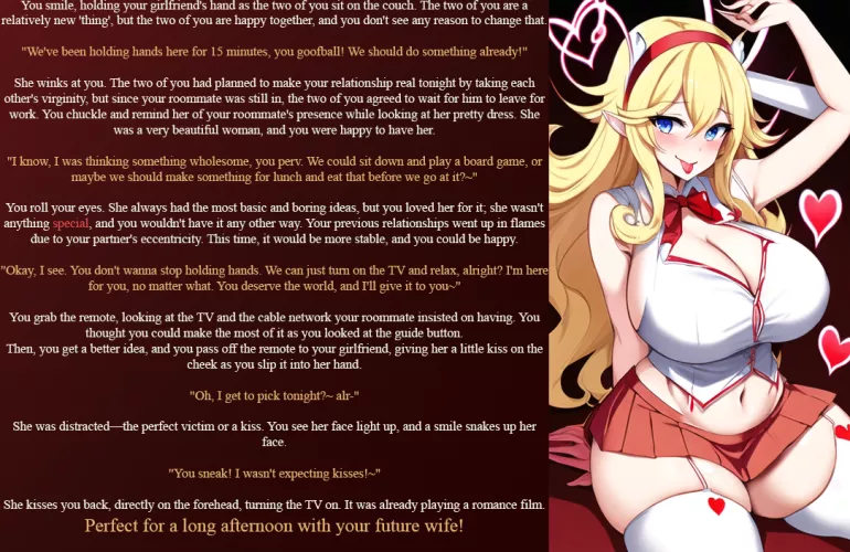 Holding hands with your new girlfriend. [Wholesome] [Hand-holding] [AI] [Waiting] [No Sex] [Waiting to have sex!] [Romance] [Kisses] [The relationship we all want] [Part 2] [Story Arc] [Artist: Anything Diffusion] by BasicNegotiation9578