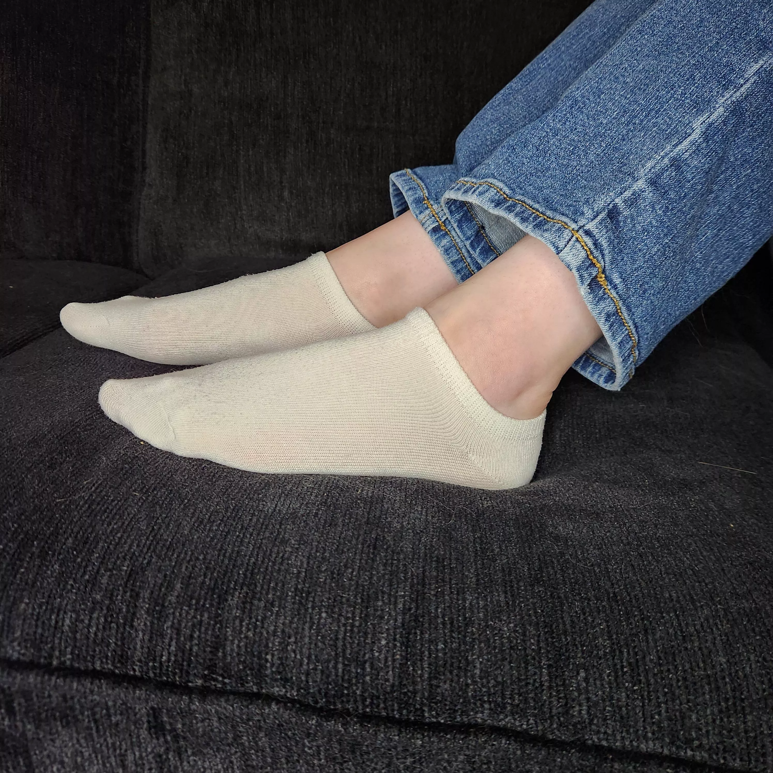 I know I'm the leggingsgirl, but sometimes Jeans feel just right with white ankle socks posted by leggingsgirl15