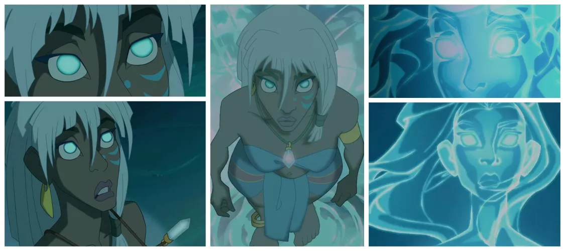 It's hard to explain to someone that my sexual awakening was Kida's glowing eyes in this scene of Atlantis. Idk why, but they looked hot af to me. (and still do) by Groundbreaking-Set13