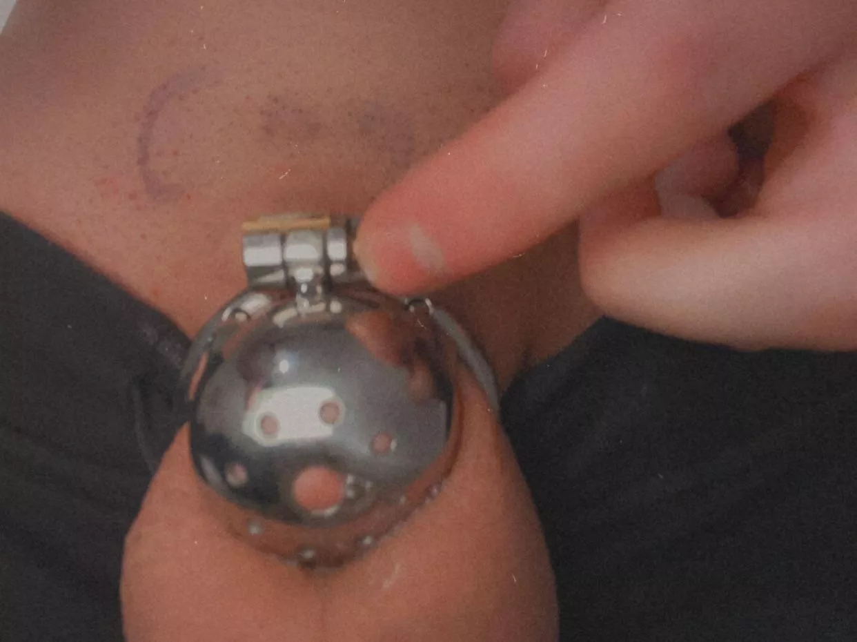 Just a lil clitty with no way to cum 🥺 posted by FemboyFriday13