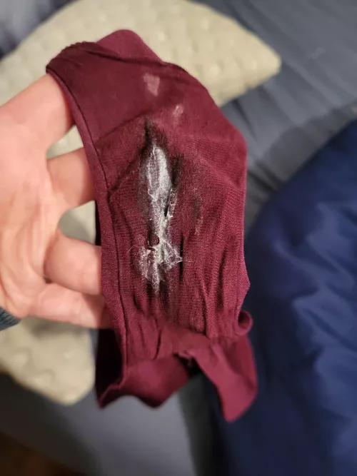 Messy panties after a long shift by LenasSecret