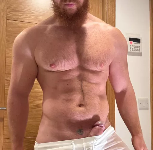 Notice Daddy’s happy to see you looking at his fuzzy chest hairy? by Bearded_alpha1